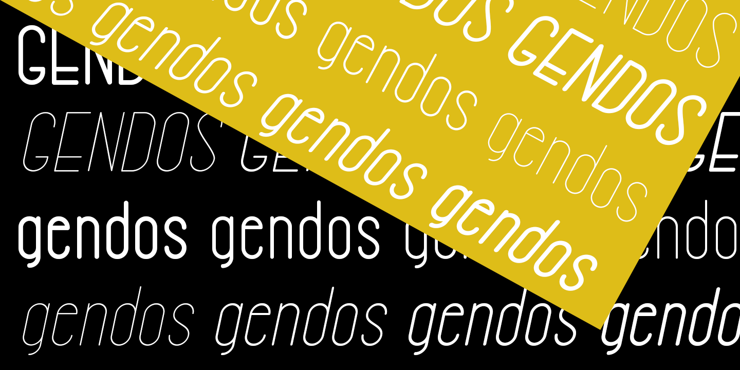 Пример шрифта Gendos #2